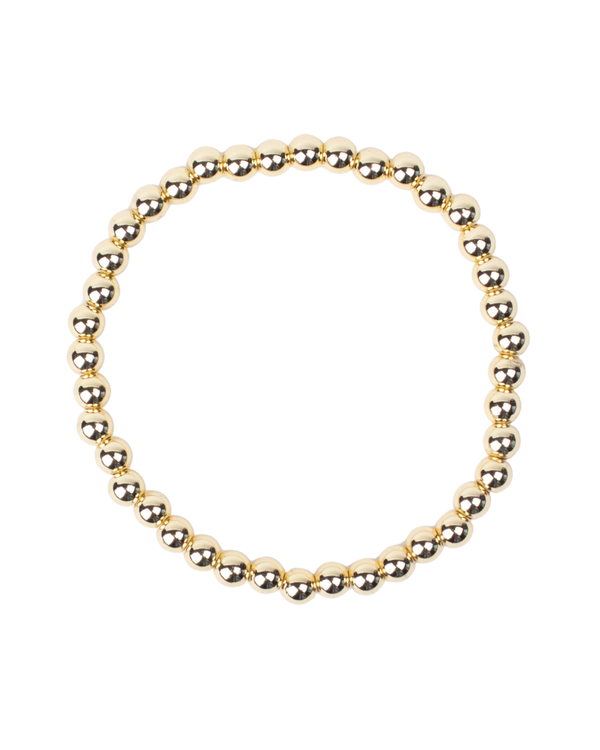 Pulsera Elástica de Bolitas Doradas