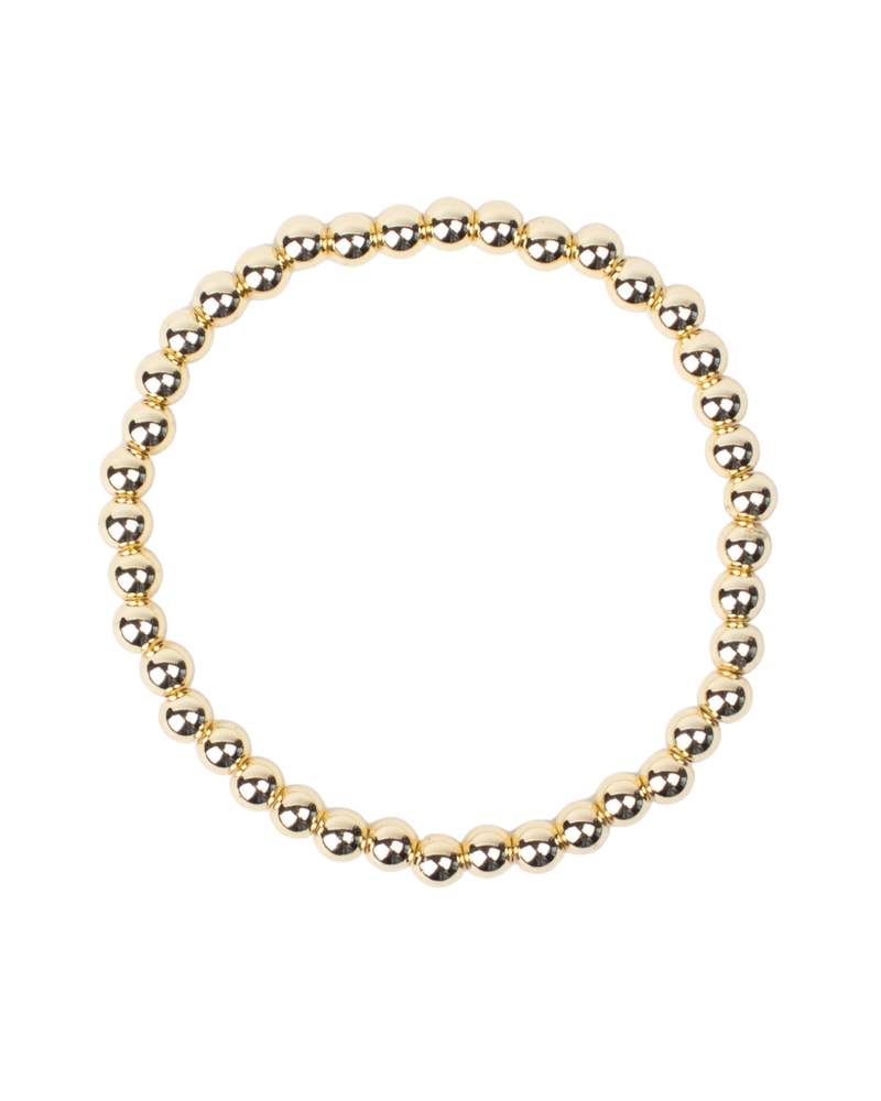 Pulsera Elástica de Bolitas Doradas