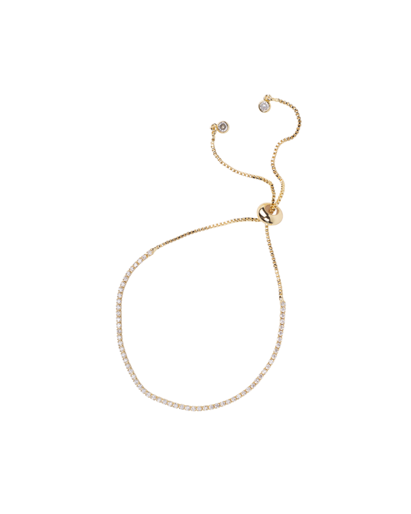 Pulsera Ajustable Con Incrustaciones de Zirconia