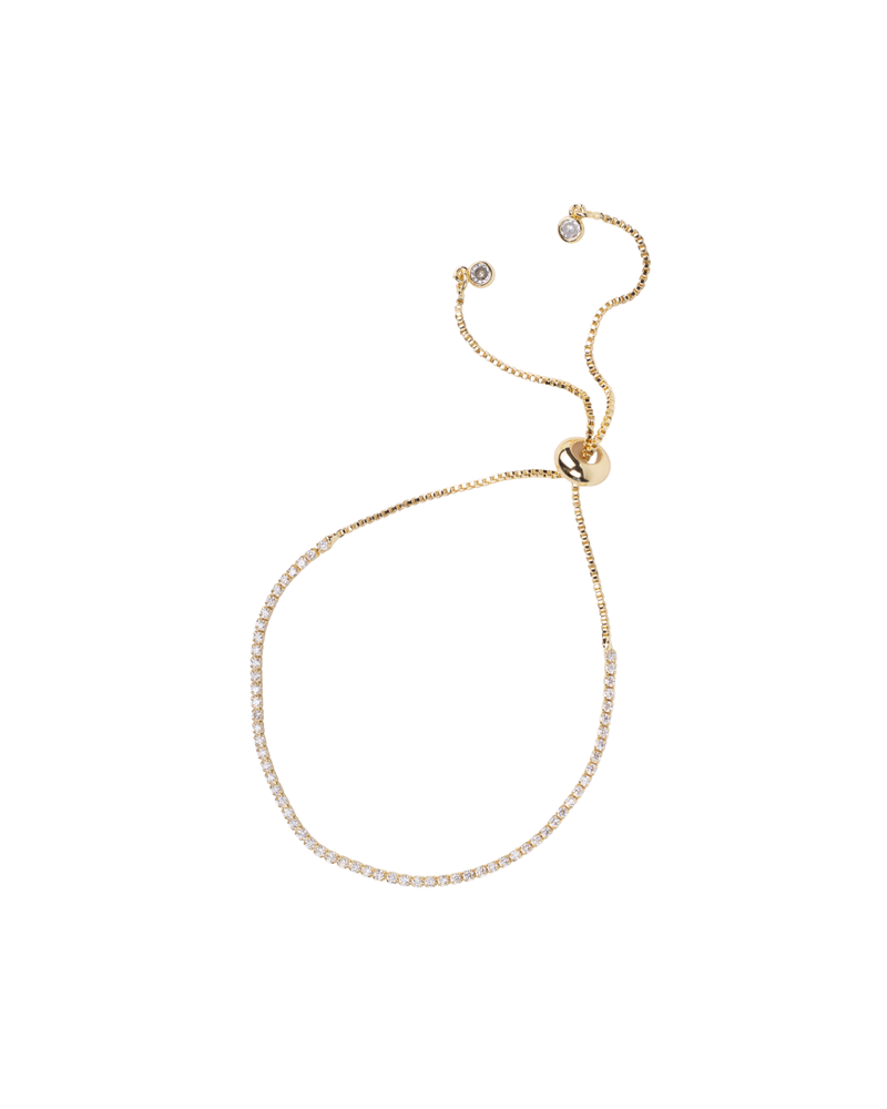 Pulsera Ajustable Con Incrustaciones de Zirconia