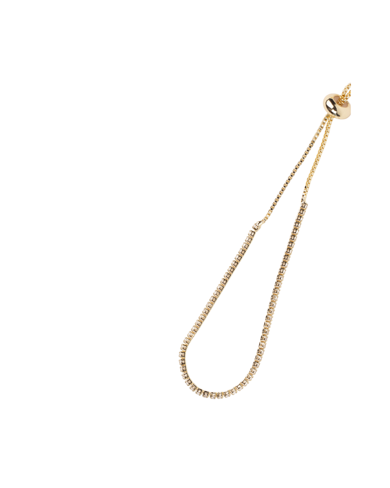 Pulsera Ajustable Con Incrustaciones de Zirconia