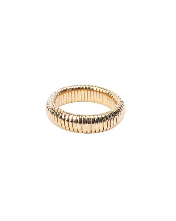 Anillo con Diseño de Elástico Dorado