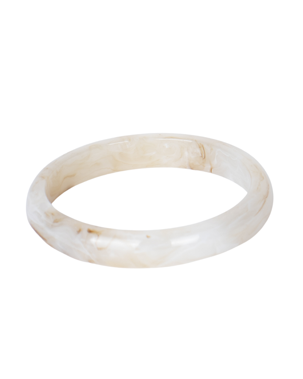 Pulsera Acrílicas de Resina Marmoleada Beige